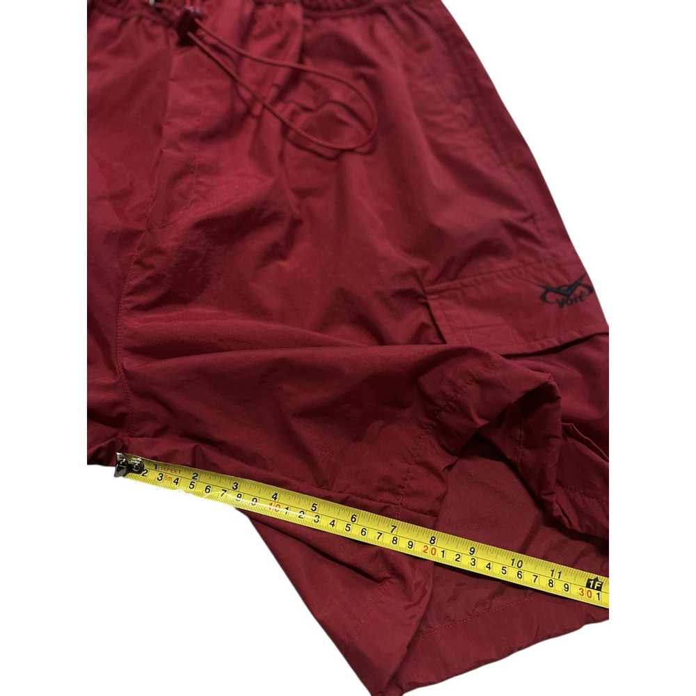 Voit Men's Red Cargo Swim Trunks Size Large Nylon Mesh Lined Y2K Style 8" Inseam - Picture 9 of 11